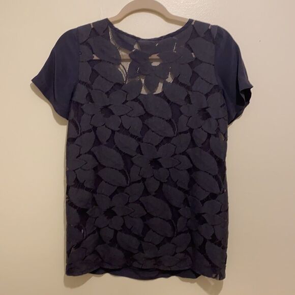 CLUB Monaco gray silk blouse. Size S. - Picture 5 of 10